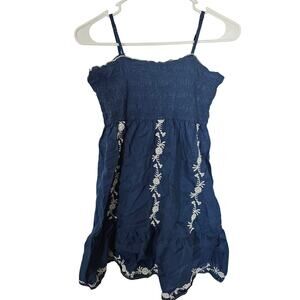 GAP Floral Embroidered Smocked Dress